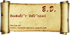 Bodnár Dániel névjegykártya